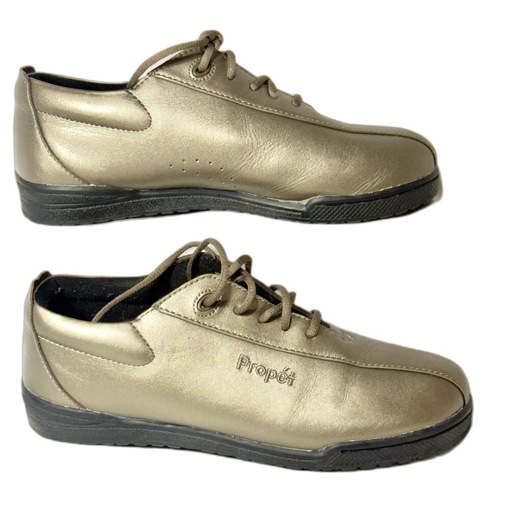 Propet Women's copper Sneaker Leather Size 7 N (AA) Casual Shock Absorber